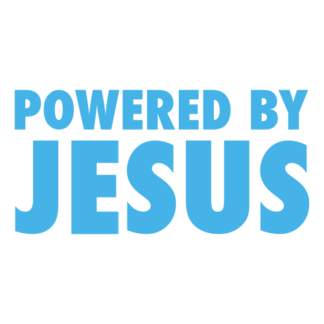 Powered By Jesus Decal (Baby Blue)
